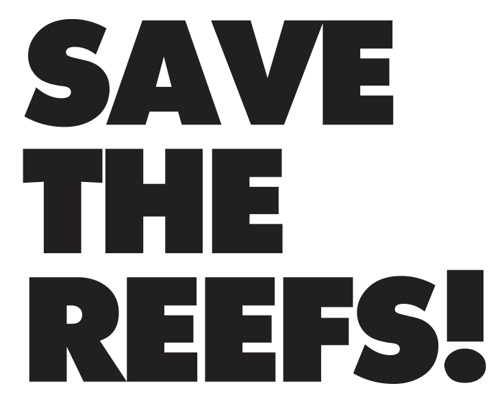 Save The Reefs Diecut Sticker