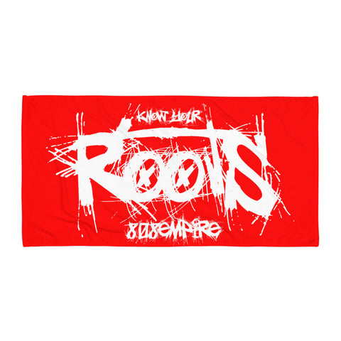 "Roots" Red Towel by 808 Empire