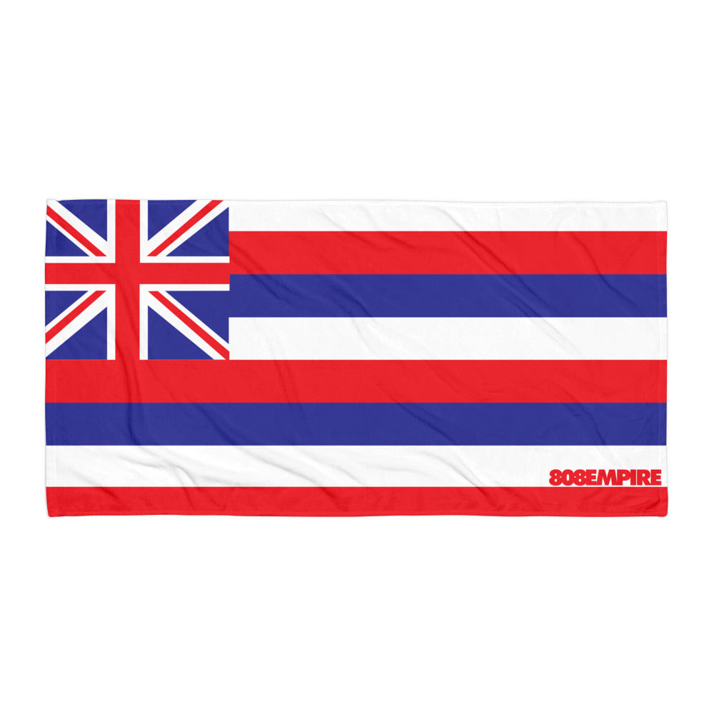 +"Hawaii Flag" Beach Towel by 808 Empire