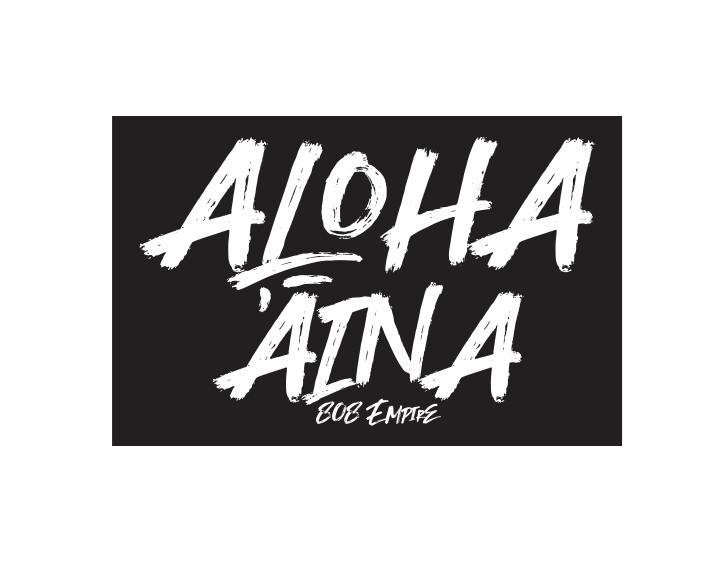 Aloha Aina Tag Screen Printed Sticker