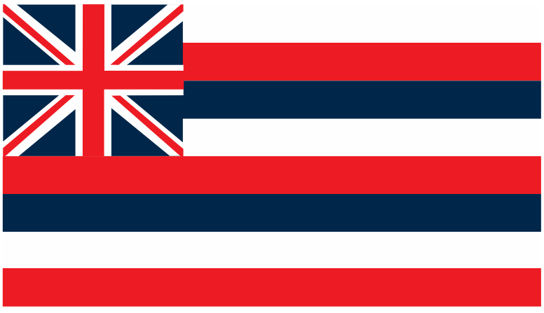 Hawaii Flag Sticker (Dark Navy/Red)