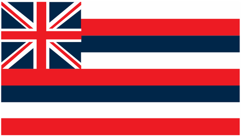 Hawaii Flag Sticker (Dark Navy/Red)