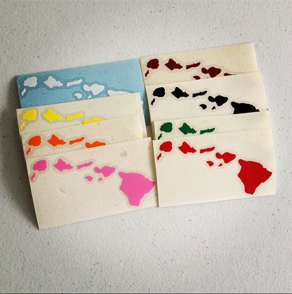 Hawaiian Island Chain 10" Diecut Sticker