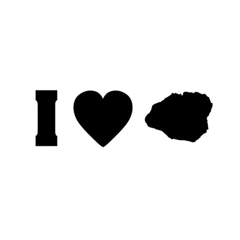 I Love Kauai Impact Diecut Sticker
