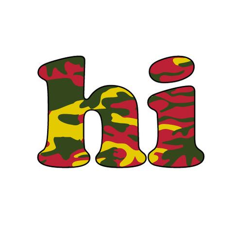 Hi Camo Sticker (Click For More Colors)