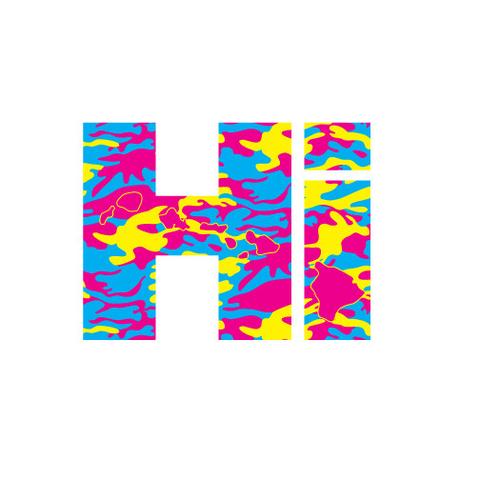 *Hi Chain Camo Sticker