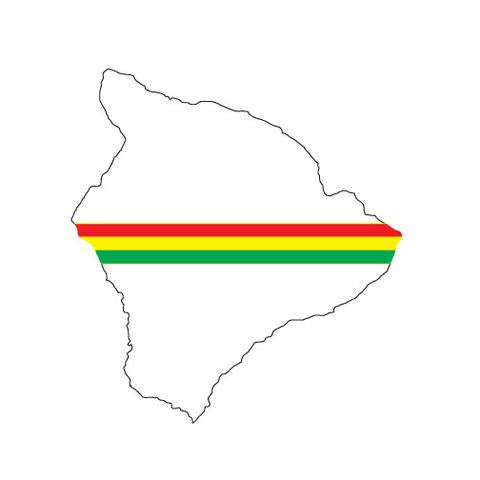 *Rasta Big Island 6" Diecut Sticker