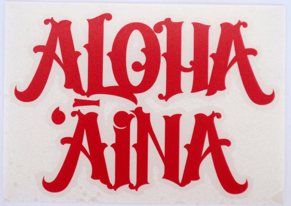 +Aloha Aina Van Diecut Sticker