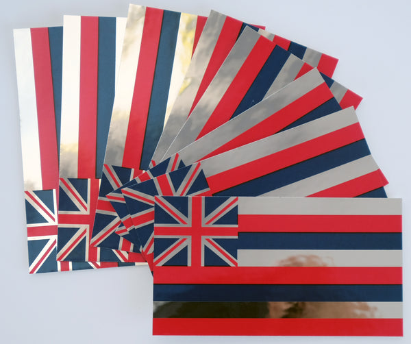 +Hawaii Flag CHROME Sticker