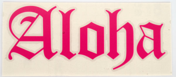 Aloha Old E Diecut Sticker