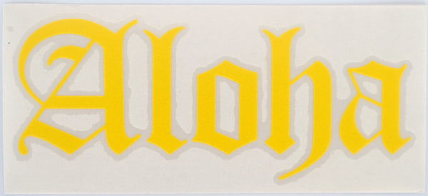 Aloha Old E Diecut Sticker
