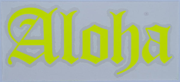 +Aloha Old E Diecut Sticker