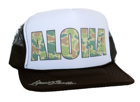 +Green Camo Aloha Impact Trucker