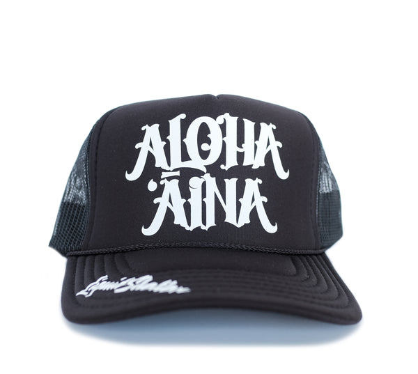 +Aloha Aina Trucker Hat By Liquid Shelter