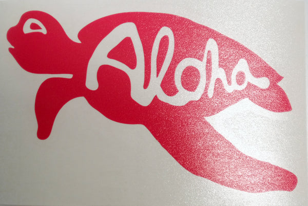 +Lazy Honu Aloha Diecut Sticker