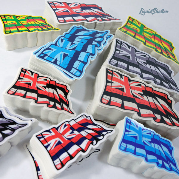 Blue Torn 6" Hawaii Flag