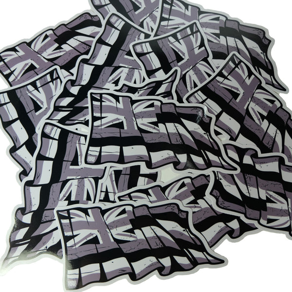 *Grey Torn Hawaii 6" Flag
