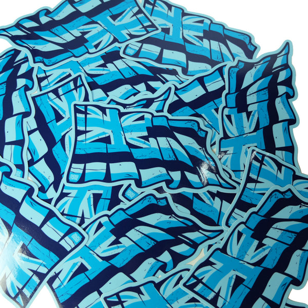 Blue Torn 6" Hawaii Flag