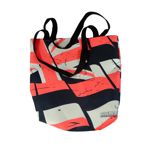 "Red Torn Flag" Tote Bag By 808 Empire