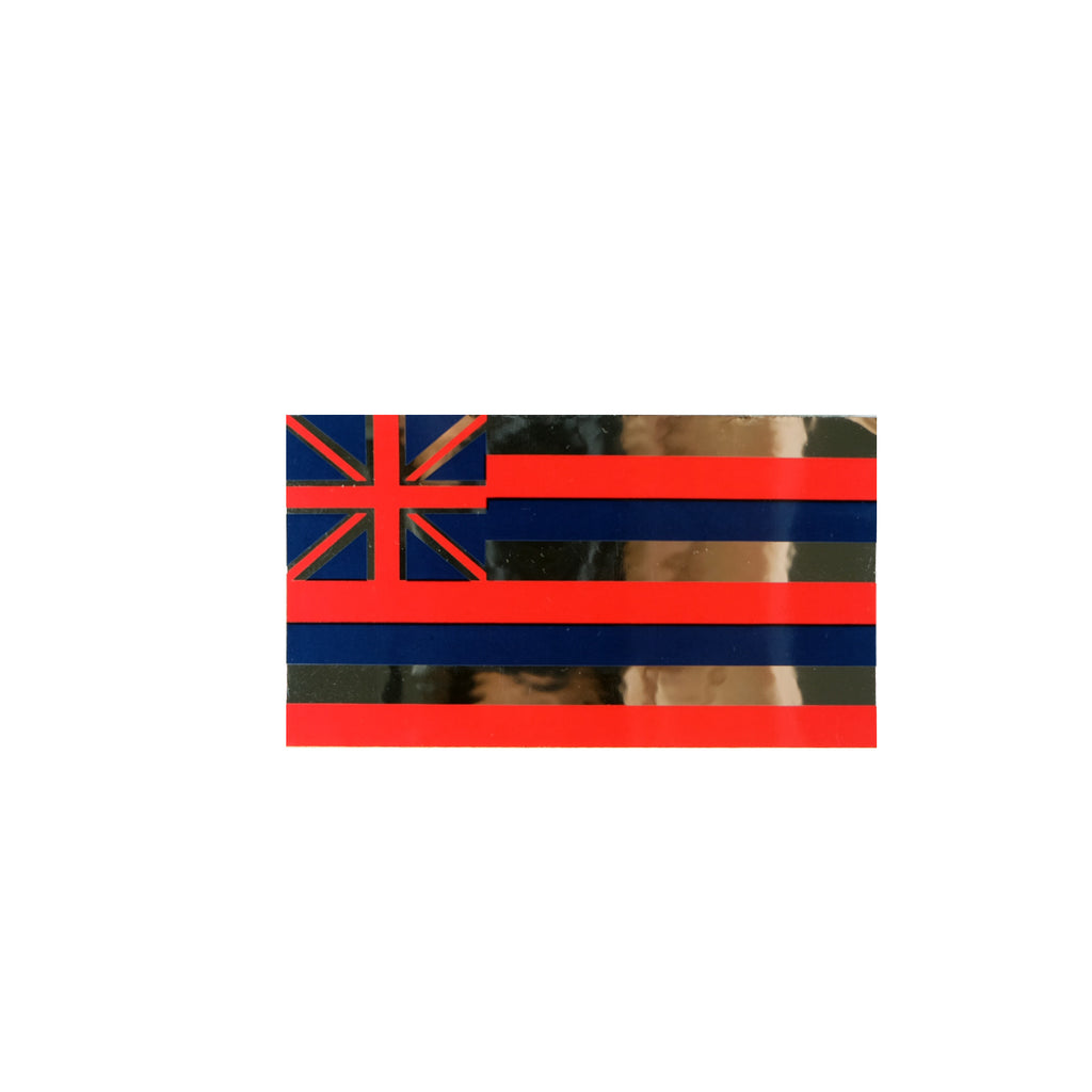 +Hawaii Flag CHROME Sticker