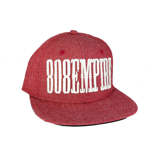 *"Country" RED CHAMBRAY 3D Snapback By 808 Empire