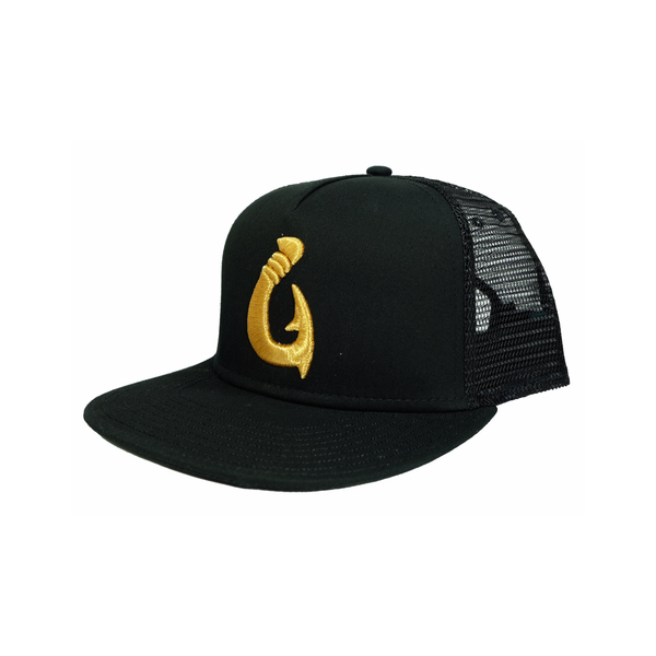 "Makau" Black/Matalic Trucker By Tides Hawaii