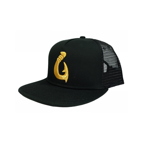 "Makau" Black/Matalic Trucker By Tides Hawaii