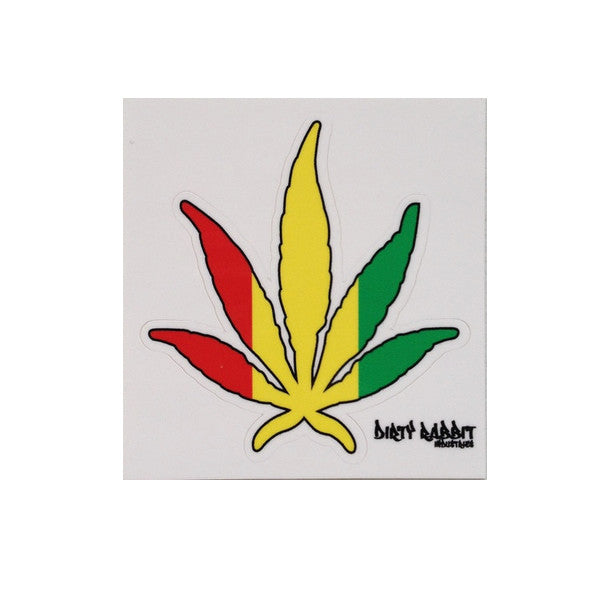 +"Rasta Leaf" 3" Sticker By DRI