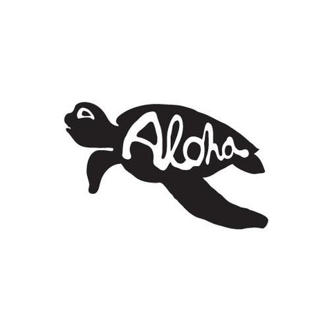 +Lazy Honu Aloha Diecut Sticker