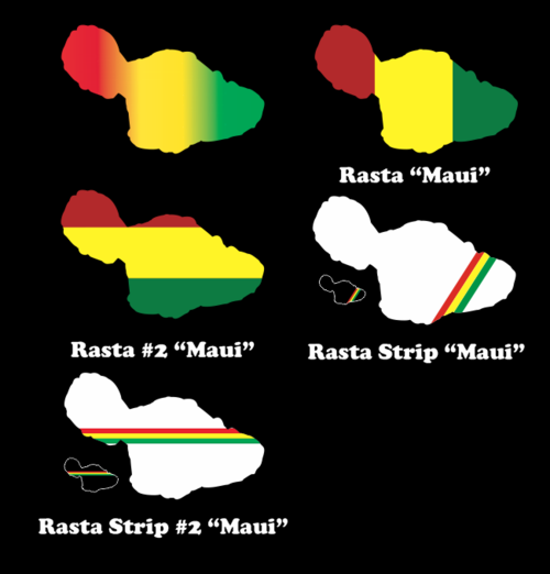 Rasta Maui 4" Diecut Sticker