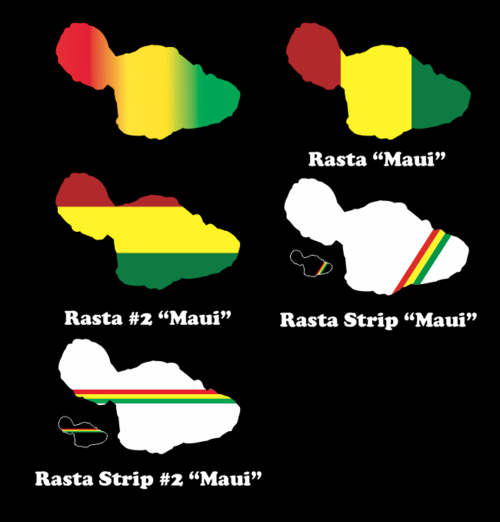 Rasta Maui 6" Diecut Sticker