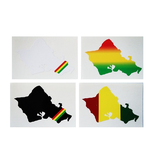 Rasta Oahu Diecut Sticker