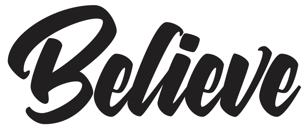 Believe Aster Diecut Sticker