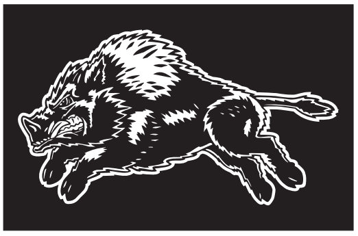 "Boar" Screen Printed Sticker