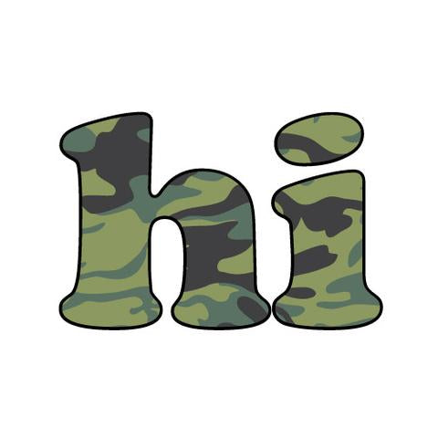 Hi Camo Sticker (Click For More Colors)