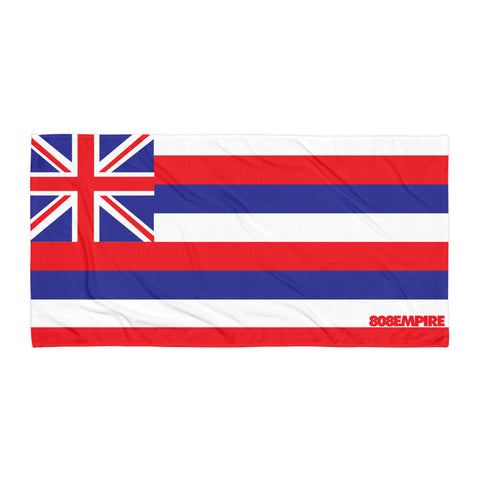 +"Hawaii Flag" Beach Towel by 808 Empire